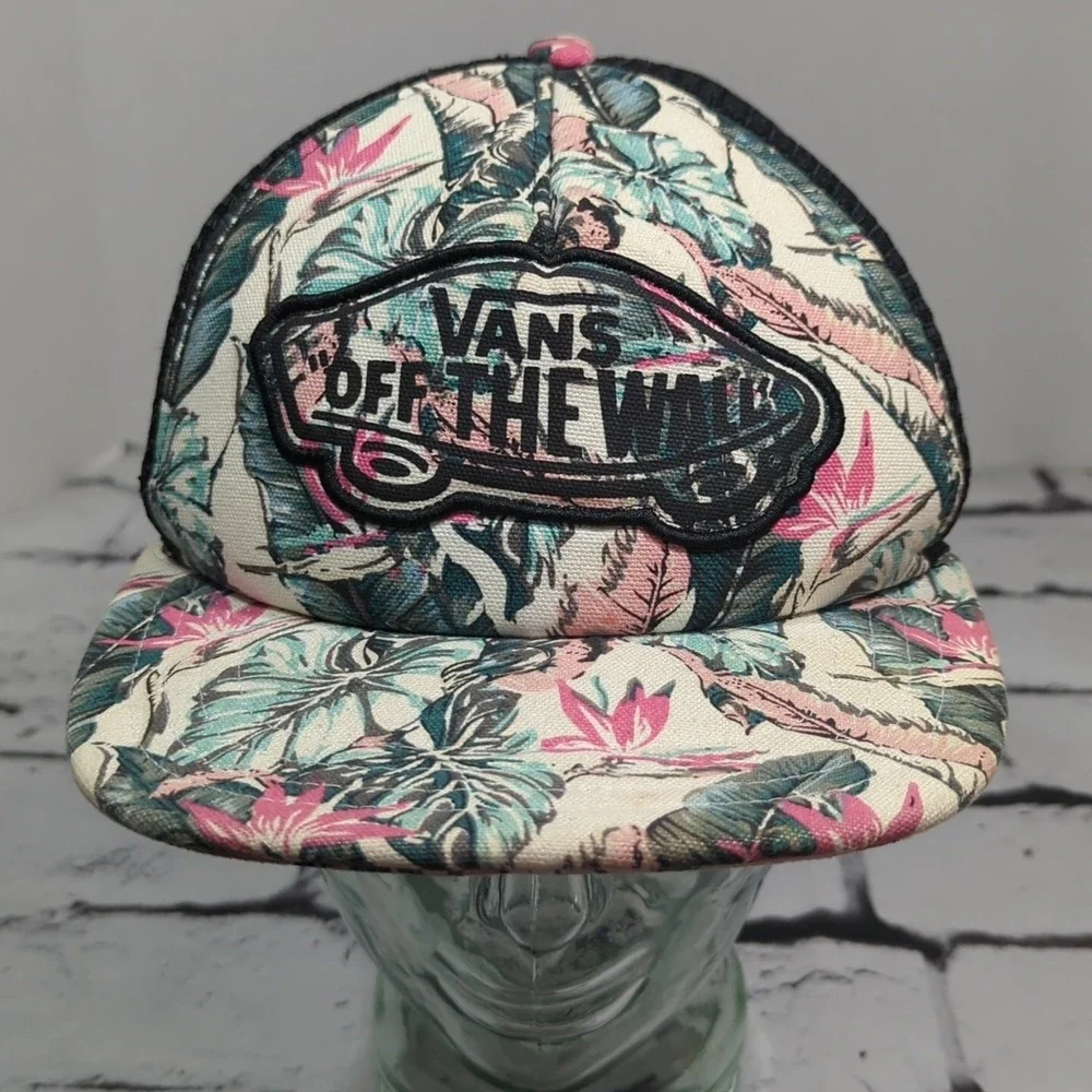 Vans Off The Wall Palm Leaves Trucker Snapback Hat Adjustable Ball‎ Cap